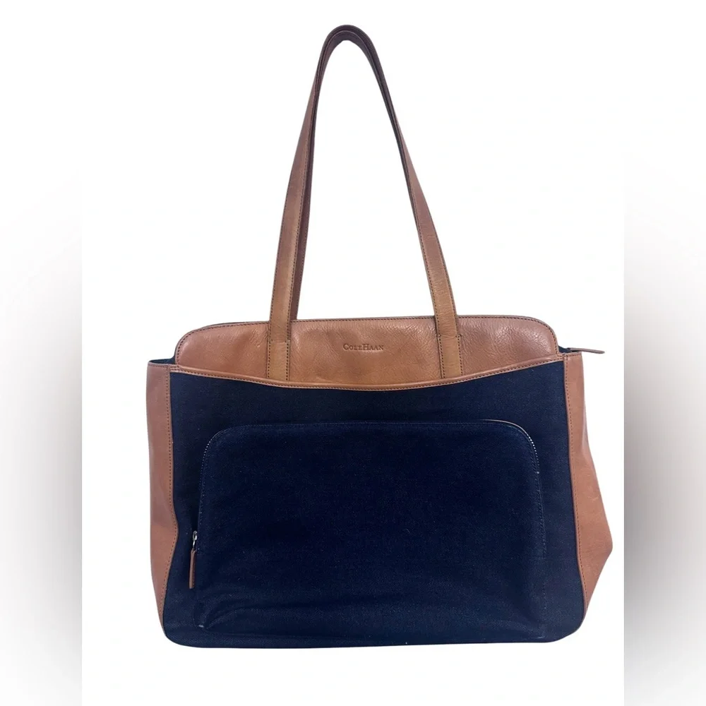 Cole Haan Denim Briefcase Tote